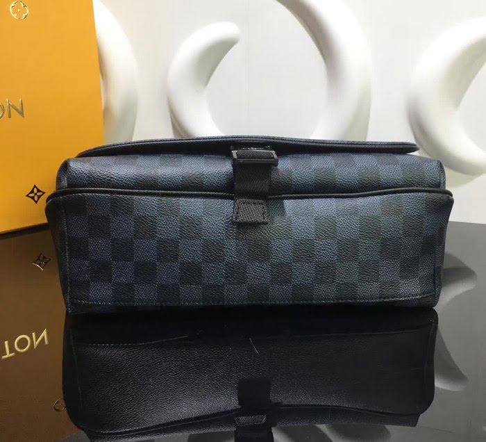 路易威登LV頂級原單 N40010 經典肩背斜跨郵差包 Damier Cobalt格紋塗層帆布 YDH1342